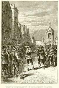 Collision at Westminster Between the Soldiers of Lambert and Haselrig by English School
