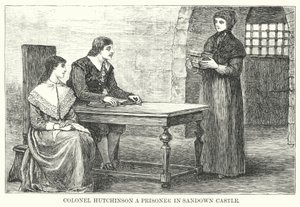 Colonel Hutchinson a prisoner in Sandown Castle by English School