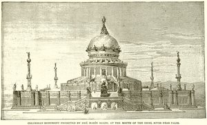 Columbian Monument Projected by Jose Marin Baldo, at the Mouth of the Odiel River Near Palos by English School