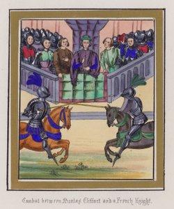 Combat Between Nicholas Clifford and a French Knight by English School