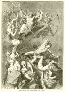 Combat of the Gods with the Titans by English School