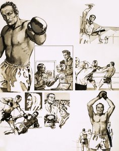 Comic Strip Biography of Henry Cooper by English School