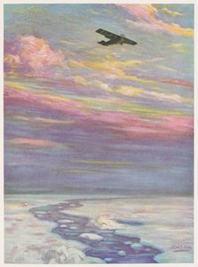 Commander Richard E. Byrd Flying Over the North Pole in His Monoplane