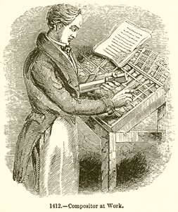 Compositor at Work by English School