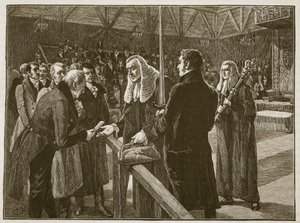 Conference between the Houses of Parliament, 1835, illustration from Cassell