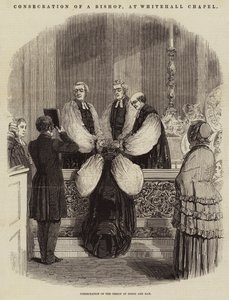 Consecration of a Bishop, at Whitehall Chapel (engraving) by English School