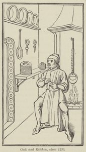 Cook and Kitchen, circa 1430 by English School