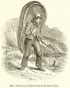 Coracle, or Wicker Boat of the River Wye by English School