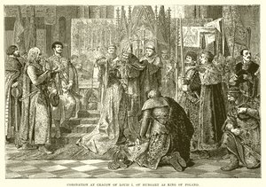 Coronation at Cracow of Louis I of Hungary as King of Poland by English School