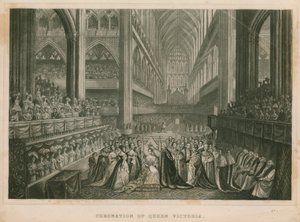 Coronation of Queen Victoria by English School
