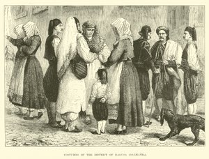 Costumes of the District of Ragusa, Dalmatia by English School