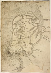 Map of Isle of Sheppey attributed to cartographer Robert Lythe by English School