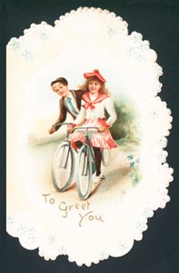 Couple Cycling by English School