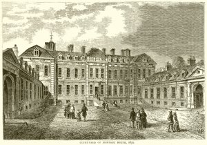Court-Yard of Montagu House, 1830 by English School