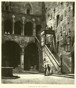 Courtyard of the Bargello by English School