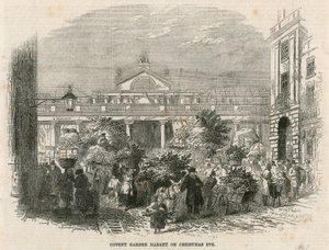Covent Garden Market, London, on Christmas Eve