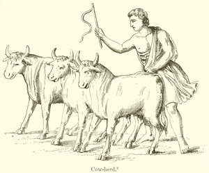 Cow-Herd by English School