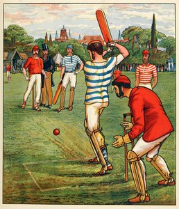 Cricket, from British Sports and Games by English School