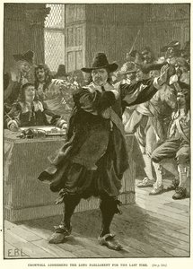 Cromwell addressing the Long Parliament for the last time