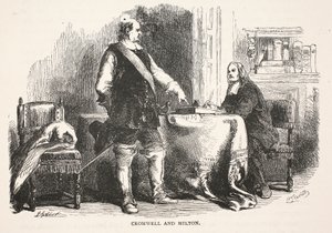 Cromwell and Milton by English School