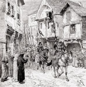Crusaders on route for the Holy Land by English School