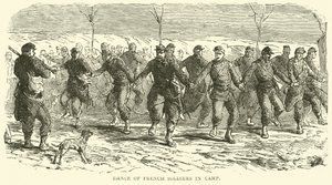 Dance of French Soldiers in Camp, November 1870 by English School