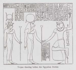 Dancing: Trajan Dancing Before the Egyptian Deities by English School