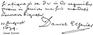 Daniel Elzevier by English School