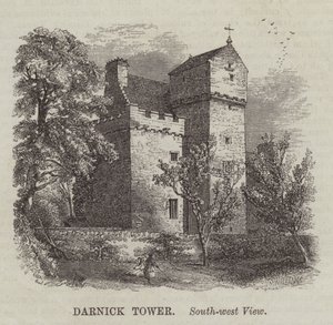 Darnick Tower, South-west View (engraving) by English School