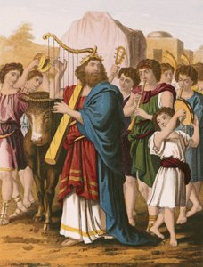 David playing before ark by English School