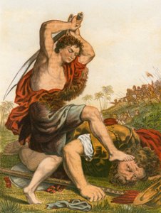 David slaying Goliath by English School
