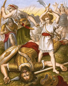 David Slaying Goliath by English School