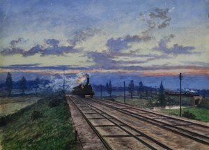 Dawn Near Reading, 1870 by English School