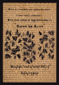 Dead Flies, Christmas Greetings Card by English School