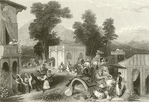 Death of Bishop Heber by English School
