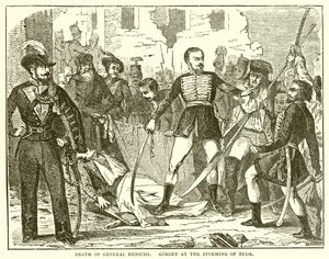 Death of General Henschi. Gorgey at the Storming of Buda by English School
