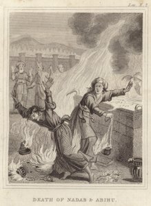 Death of Nadab and Abihu by English School