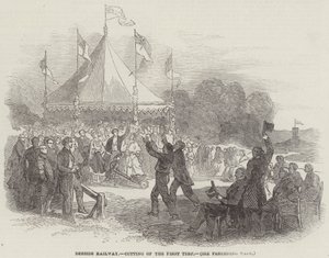Deeside Railway, Cutting of the First Turf