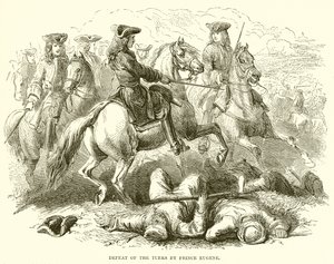 Defeat of the Turks by Prince Eugene by English School