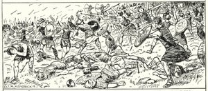 Defeat of the West Saxons at Mount Budon, Somerset, AD 500 by English School