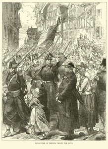 Departure of French Troops for Metz, August 1870 by English School