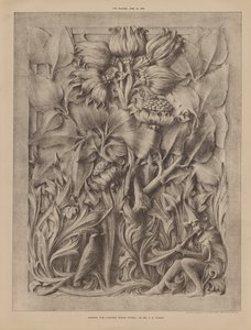 Design for Carved Wood Panel by English School