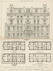 Design for a London Residence by W Hilton Nash by English School