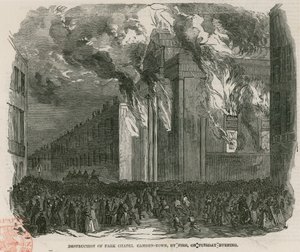 Destruction of Park Chapel, Camden Town, London by English School