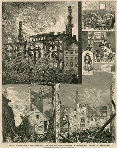 Destruction of the Alhambra Theatre, London, on 7 December 1882