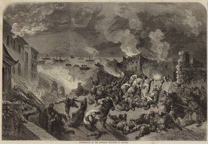 Destruction of the European factories at Canton by English School
