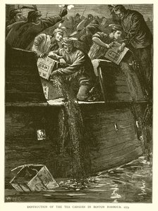Destruction of the Tea Cargoes in Boston Harbour, 1773