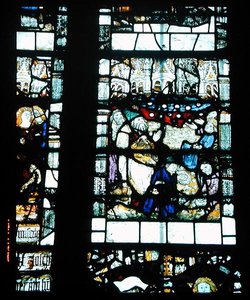 Detail from one of the windows, mid-15th century