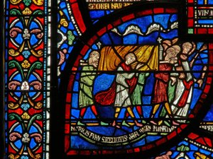 Detail from the Miracle Window depicting Jordan Fitzeisulf