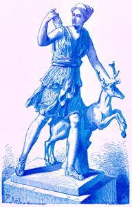 Diana with the Hind, Illustration from History of Rome by Victor Duruy, Published 1884 by English School